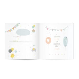 Vector mockup of booklet cover isolated. Opened square magazine, brochure or notebook template on white background. 3d illustration for your design